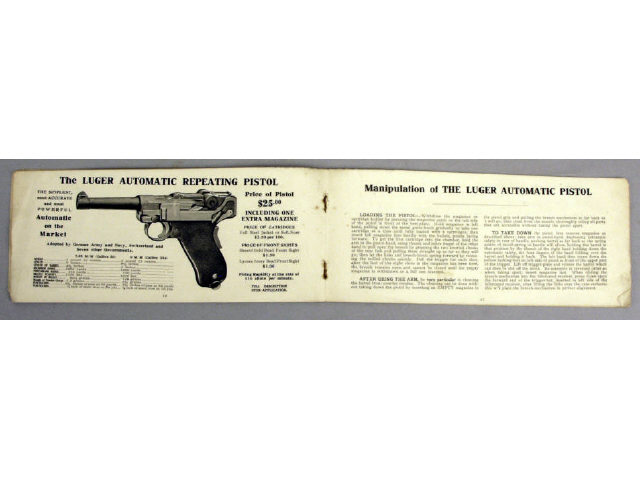 Appraisal: Early catalog showing Mauser Mannlicher and Luger firearms and parts