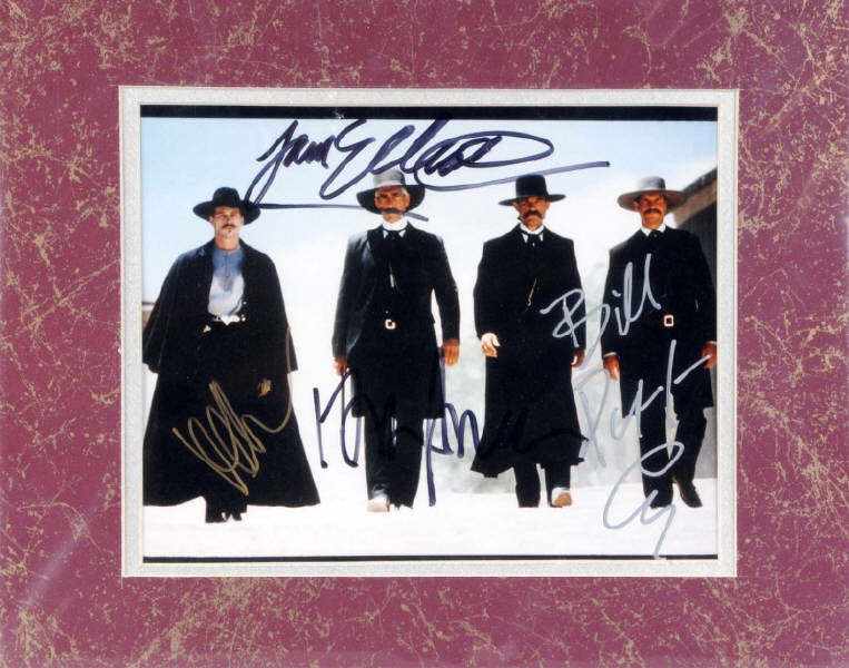 Appraisal: Tombstone Photo with Autographs Description Nice mint display item from