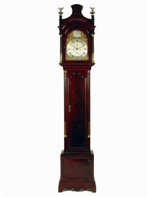 Appraisal: A George III mahogany longcase clock the day five pillar