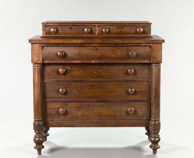 Appraisal: American Late Classical Mahogany Chest second quarter th century the