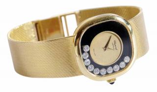 Appraisal: kt Lady's Chopard Happy Watch with interior circular gold-tone dial