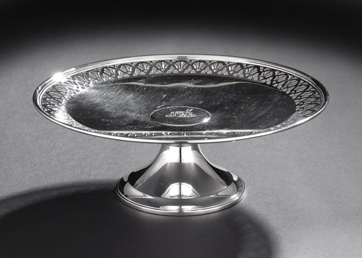 Appraisal: Tiffany Co Sterling Silver Cake Stand first quarter th century