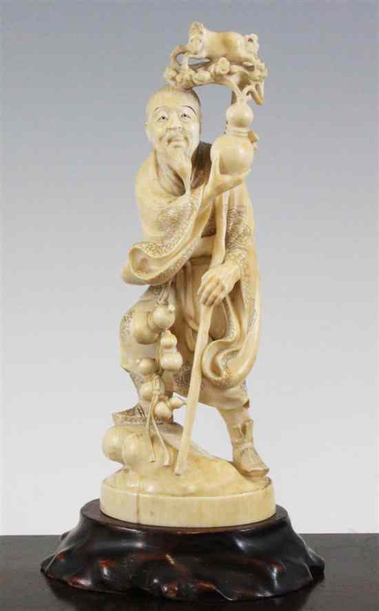 Appraisal: A Japanese ivory figure of Chokwaro Sennin early th century