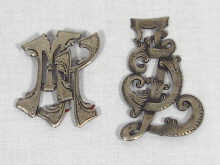 Appraisal: Fourteen Russian silver monograms circa