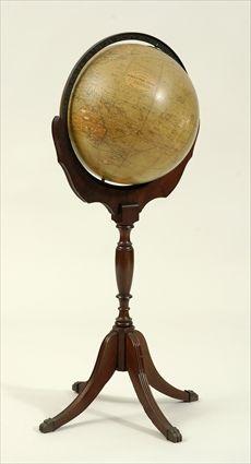 Appraisal: Terrestrial Globe on Regency-Style Mahogany Stand in