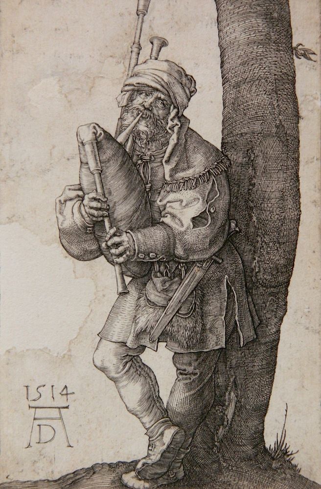 Appraisal: Albrecht Durer etching Albrecht Durer German - - ''The Bag-Piper''