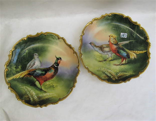 Appraisal: EIGHT CONTINENTAL PORCELAIN PLATES hand painted some signed by Artist