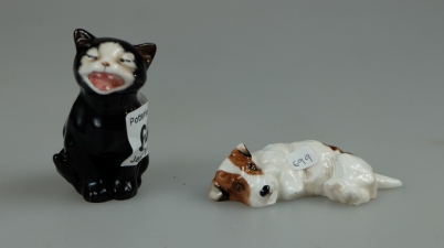 Appraisal: Royal Doulton Lucky Black cat and K series Sealyham terrier