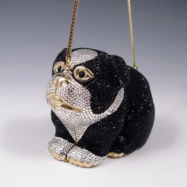 Appraisal: JUDITH LEIBER DOG MINAUDIERE PURSE ''Millie'' Barbara Bush's Dog Covered