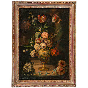 Appraisal: Dutch School th th Century Still Life of Flowers oil