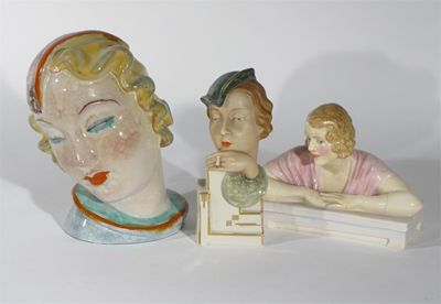 Appraisal: Glady's' H N a Royal Doulton bust figure painted in