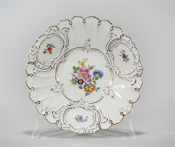 Appraisal: Vintage Meissen serving dish with floral design mark to base