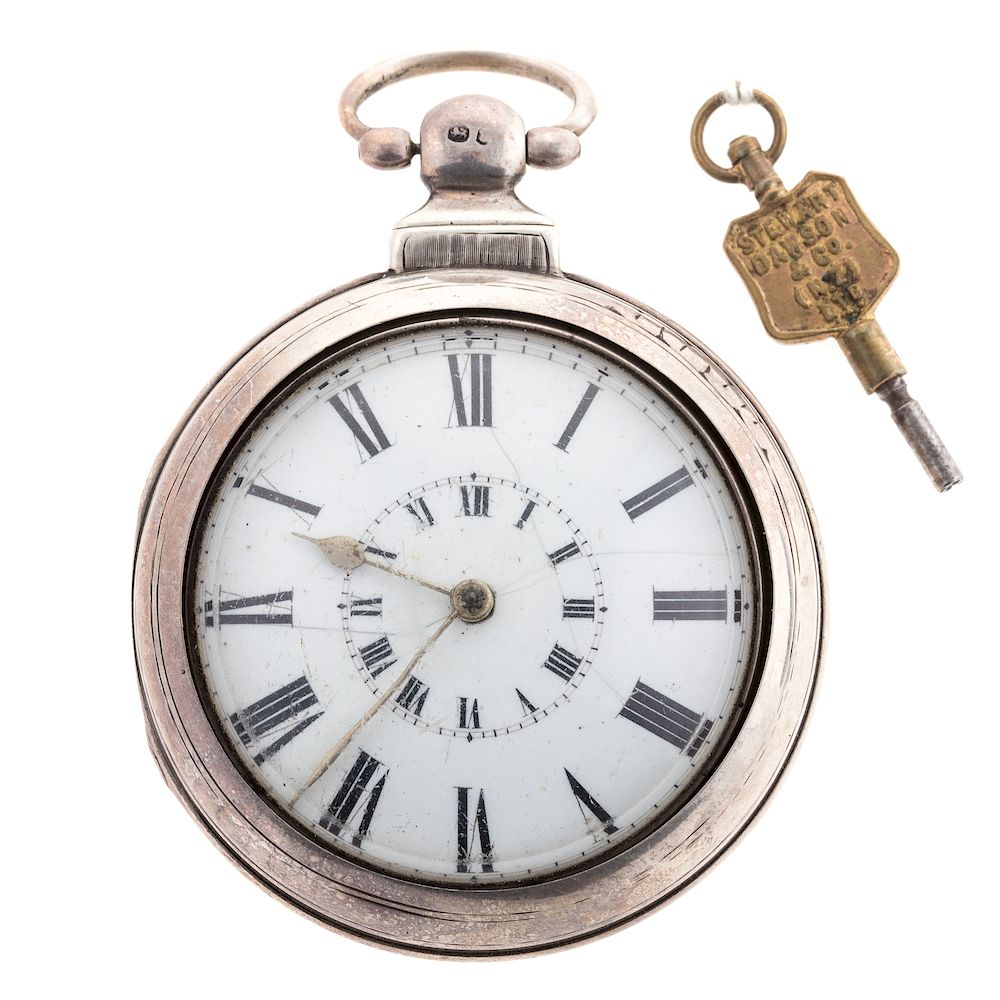 Appraisal: An English Pocket Watch by John Gitting in Silver Silver