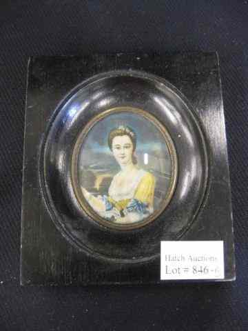 Appraisal: Miniature Portrait on Ivory of a Lady artist signed image