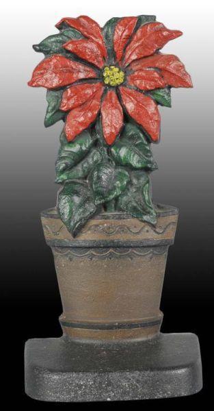 Appraisal: Poinsettia Flower Cast Iron Doorstop Description Marked cjo Condition EXCELLENT