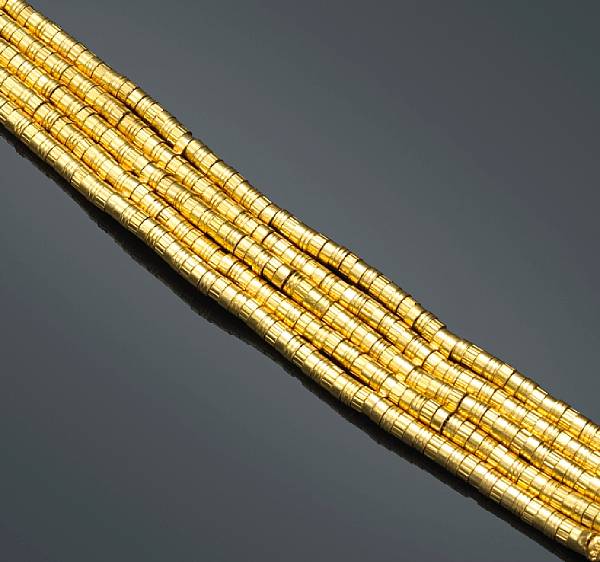 Appraisal: A twenty-two and eighteen karat gold bracelet Lalaounis with maker's