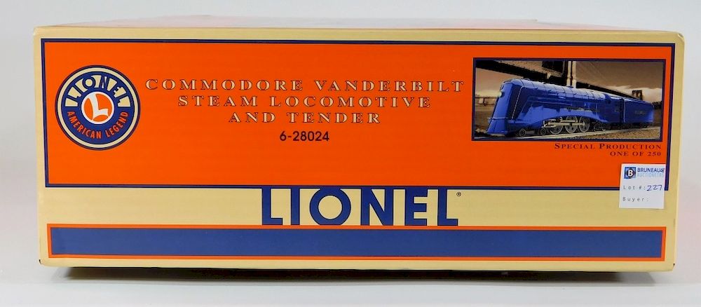 Appraisal: RARE Lionel Commodore Vanderbilt Locomotive United States Contemporary O gauge