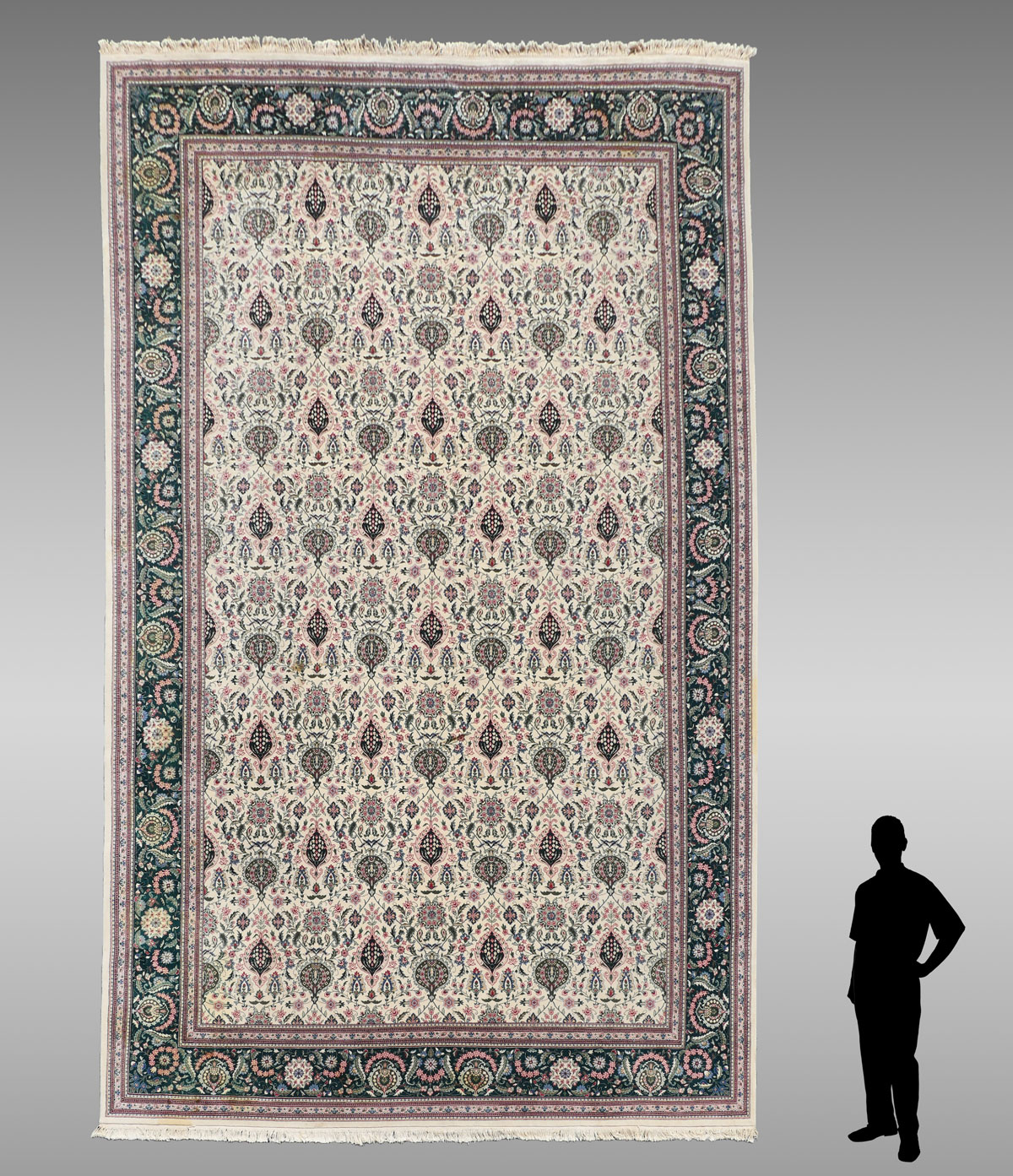 Appraisal: PERSIAN HAND KNOTTED WOOL RUG ' '' X ' ''