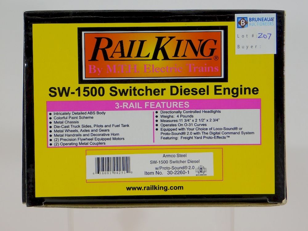 Appraisal: Rail King SW- Switcher Diesel Engine O Train United States