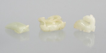 Appraisal: A Group of Three Carved Jade Items Chinese Containing a