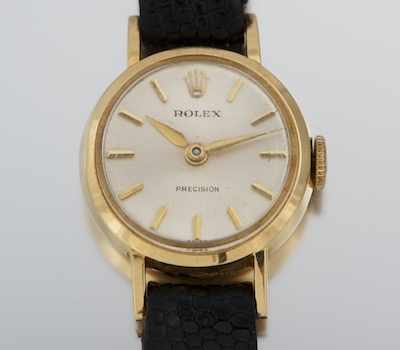 Appraisal: A Ladies' Rolex Precision Dress Watch k yellow gold round