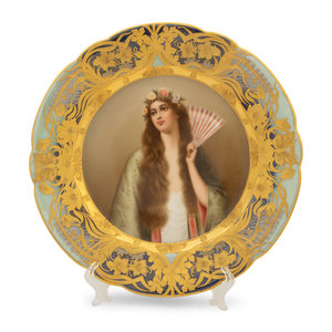 Appraisal: A Vienna Porcelain Cabinet Plate TH CENTURY Diameter inches