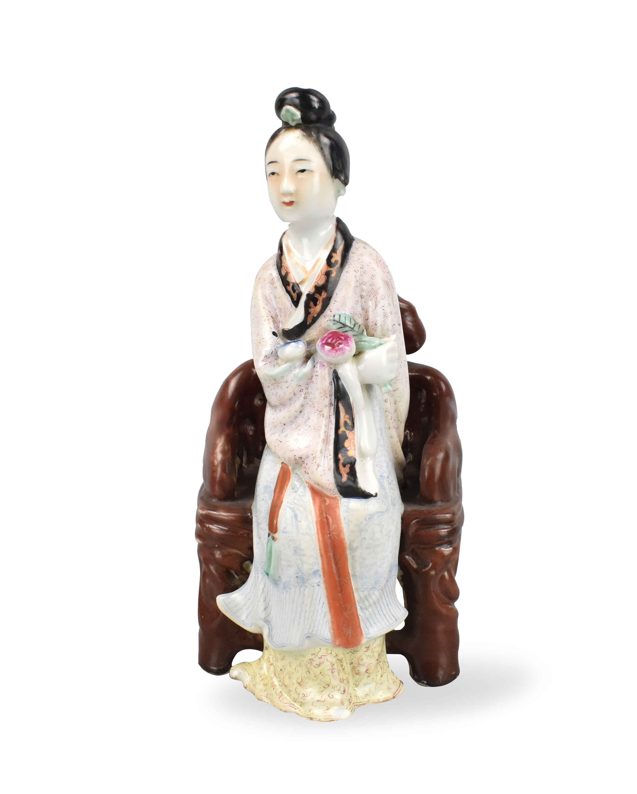 Appraisal: Chinese Republic Period elegant lady in traditional garb seated upright