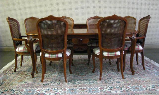 Appraisal: Century Furniture French dining room group including oval table with