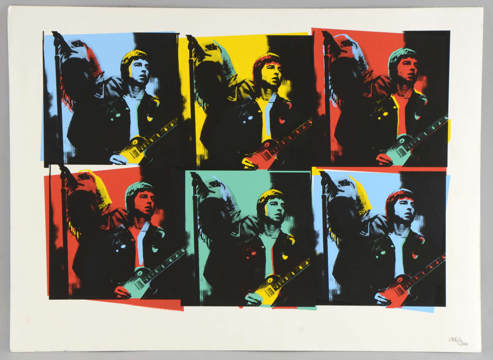 Appraisal: Oasis Familiar To Millions limited edition screenprint showing Noel Liam