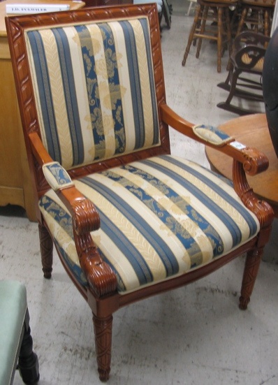 Appraisal: A SET OF SIX LOUIS XVI STYLE MAHOGANY ARMCHAIRS with