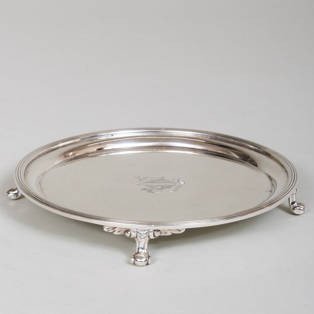 Appraisal: S Kirk Sons Silver Waiter Marked 'Sterling' engraved with crest