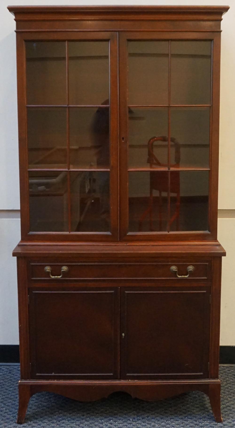 Appraisal: GEORGE III STYLE MAHOGANY CHINA CABINET X X IN X