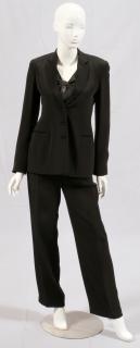 Appraisal: GIORGIO ARMANI BLACK TUXEDO PANTSUIT GIORGIO ARMANI BLACK TUXEDO PANTSUIT