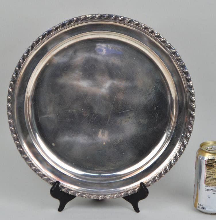 Appraisal: Tiffany Co Sterling Tray diameter Light scratches Weight ozt No