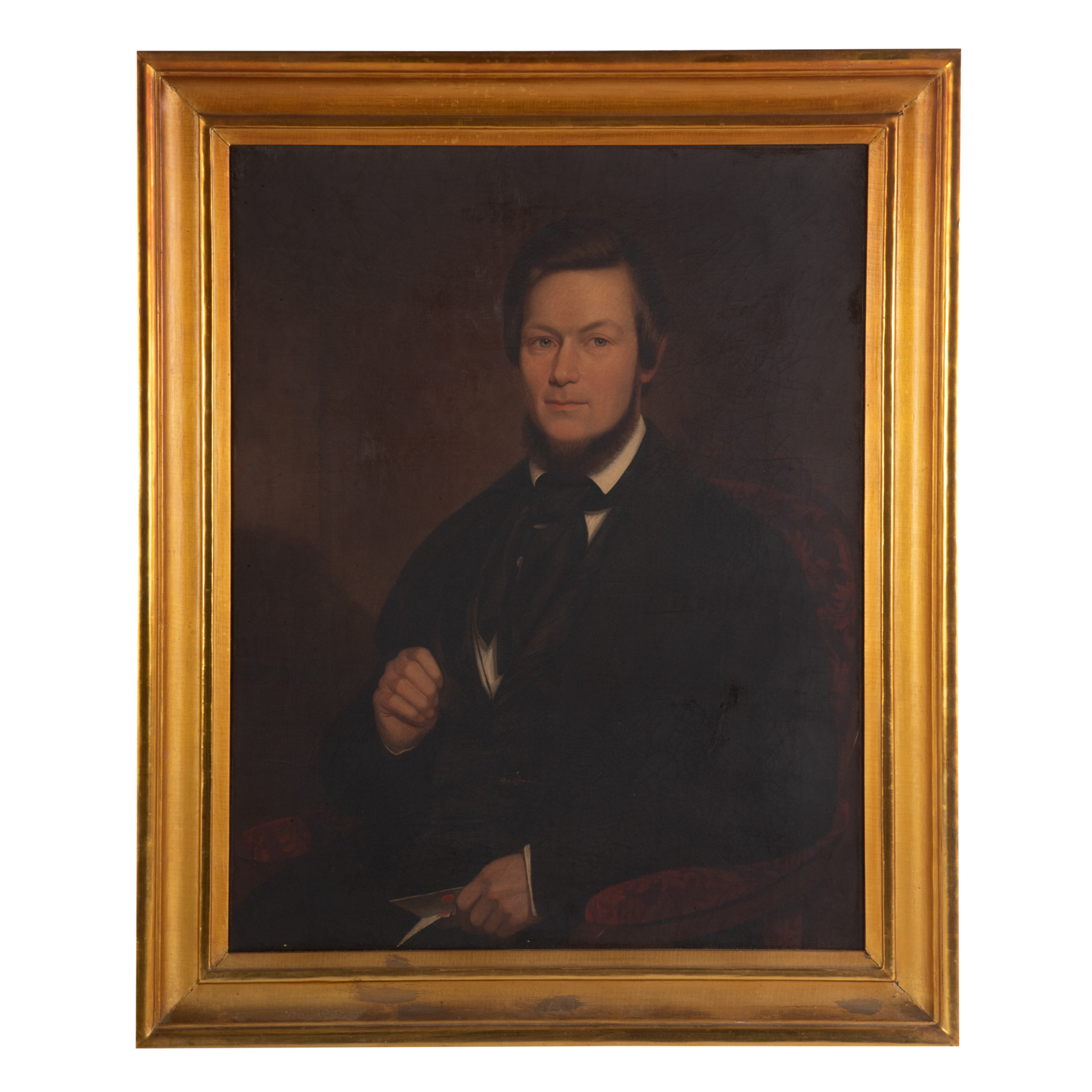 Appraisal: AMERICAN SCHOOL TH C PORTRAIT OF A GENTLEMAN Oil on