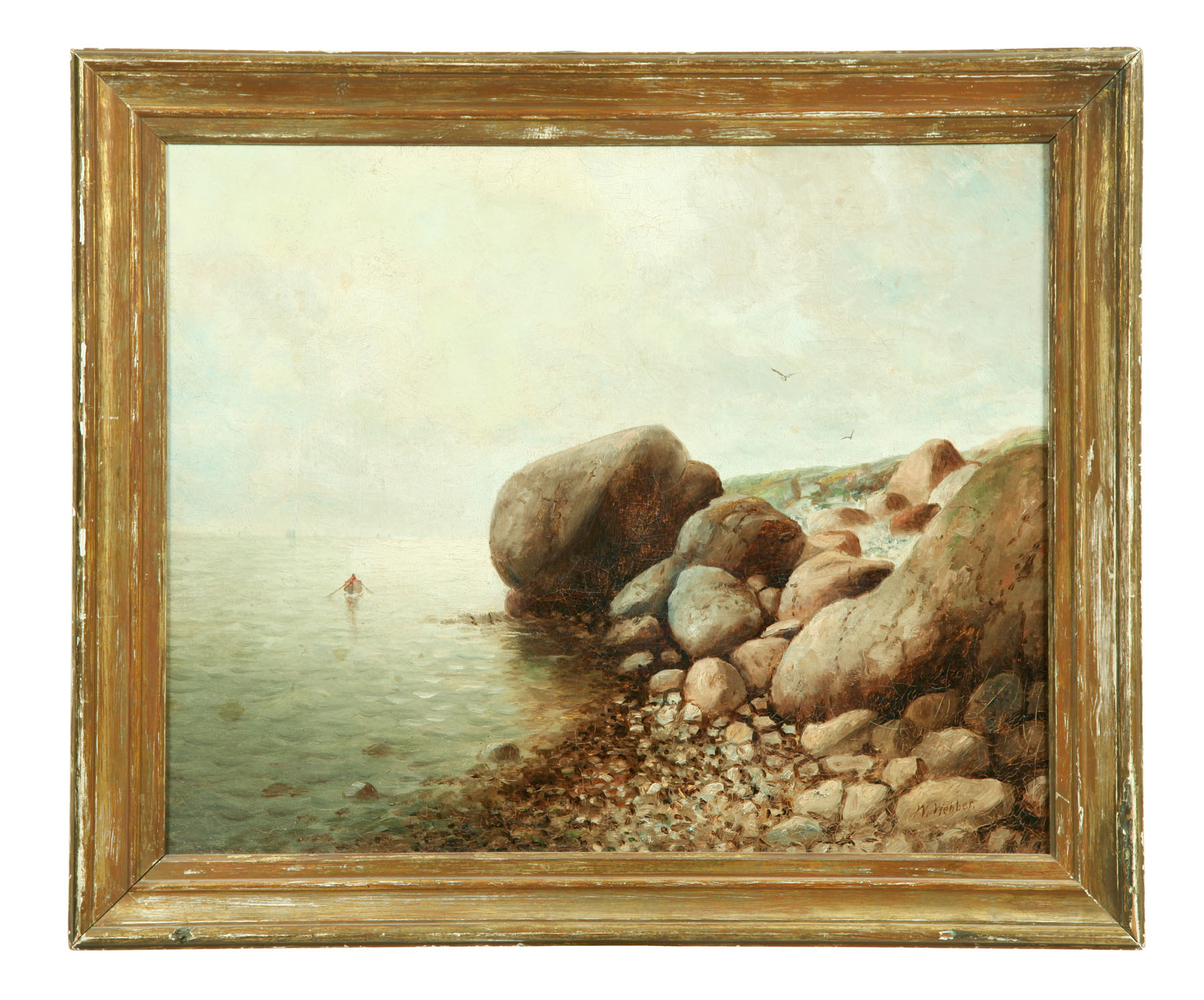 Appraisal: COASTAL SCENE BY WESLEY WEBBER NEW ENGLAND NEW YORK -