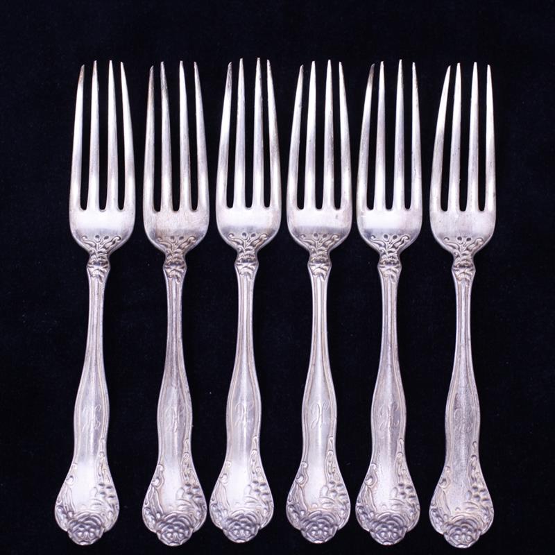 Appraisal: International Stratford set of six sterling silver luncheon forks Troy