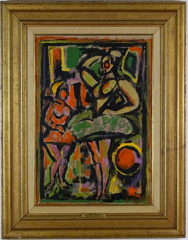 Appraisal: Georges Rouault - French Gouache Painting Georges Rouault - France