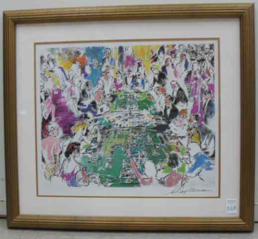 Appraisal: LEROY NEIMAN PHOTOLITHOGRAPH New York born titled ''The Game of