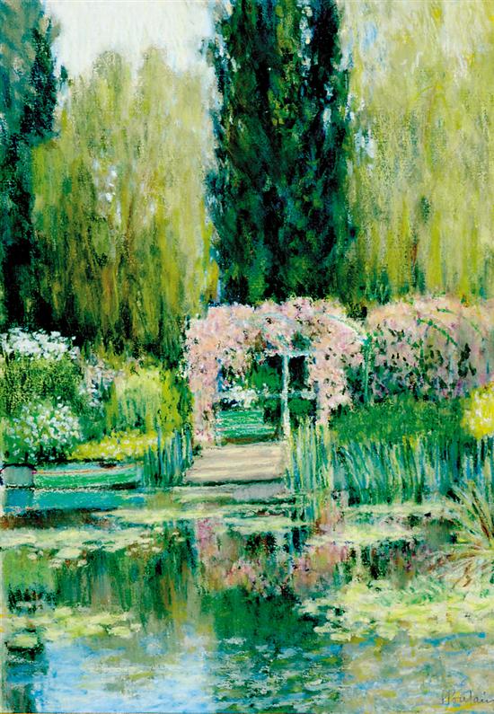 Appraisal: Pierre Poulain French b TWO WORKS LA TONELLE GIVERNY and