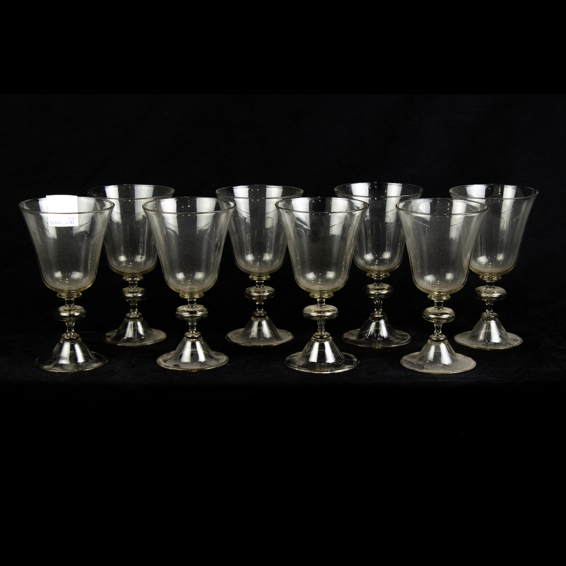 Appraisal: LOT OF VENETIAN STYLE BLOWN GLASS GOBLETS Lot of Venetian