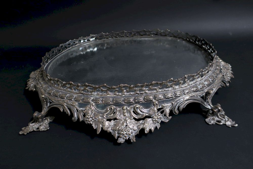 Appraisal: Victorian Silverplate Surtout de Table th c H x W