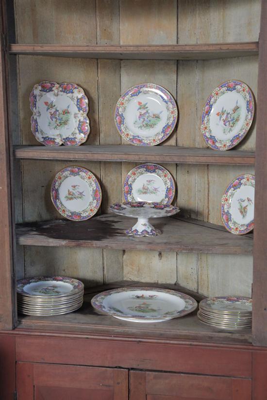 Appraisal: CHINA LUNCHEON SET Shelley China Old Sevres pattern Set includes