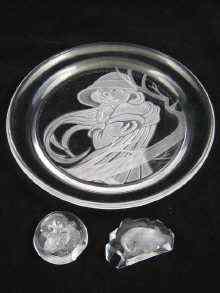 Appraisal: A circular glass plate '' Angelica '' by Michael Yates