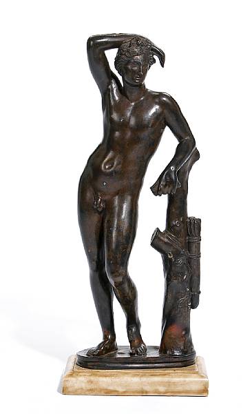 Appraisal: A Florentine bronze figure of the Apollino after the antiqueearly