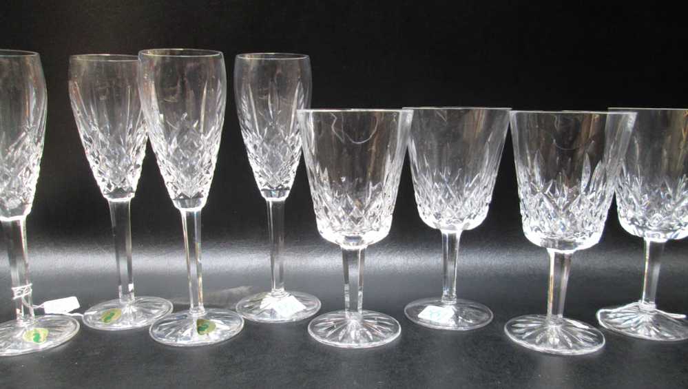 Appraisal: SET OF TWELVE WATERFORD LISMORE CUT CRYSTAL STEMWARE comprised of