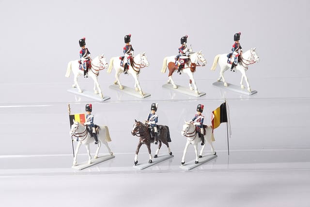 Appraisal: Outstanding lot of metal mounted figures representing Spanish Calvary includes