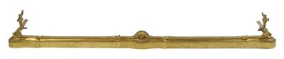 Appraisal: A late th century ormolu serpentine fender cast with shells