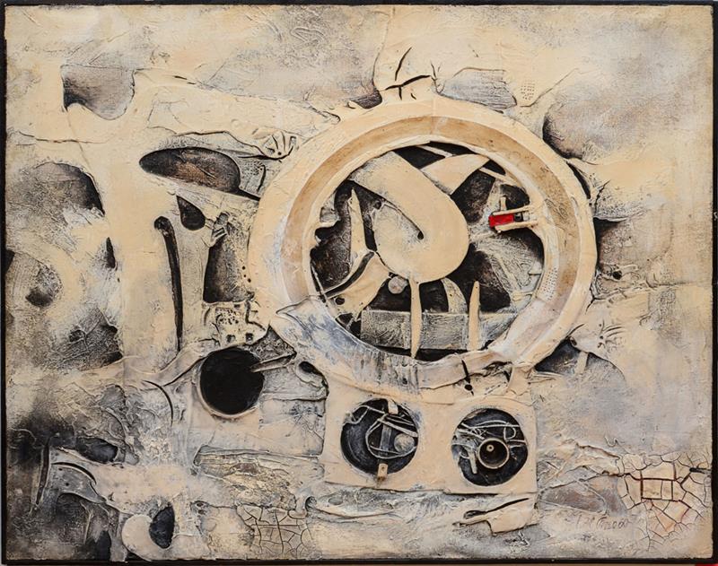 Appraisal: LUCIO DEL PEZZO b WHITE CENTER CENTRO BIANCO Mixed media