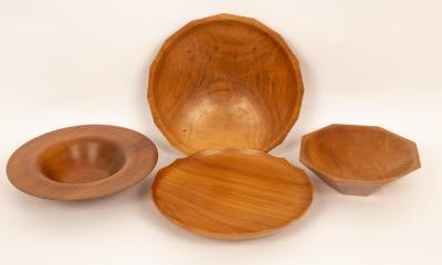 Appraisal: Peter Joy Evans Cotswold School two octagonal turned wood bowls